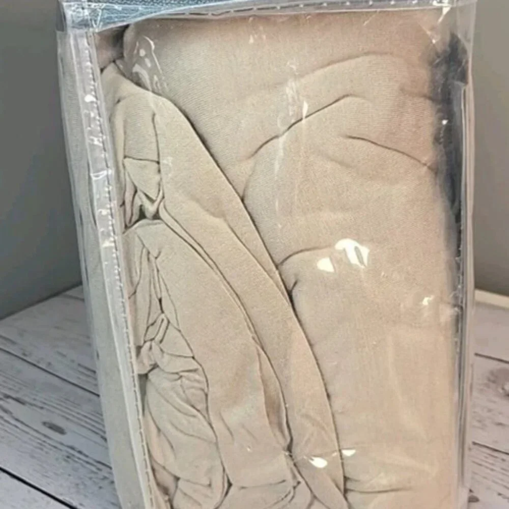 Pure Beech Jersey Knit Sheet Set TWIN 100% Modal Soft Bedding Beige Taupe NEW
